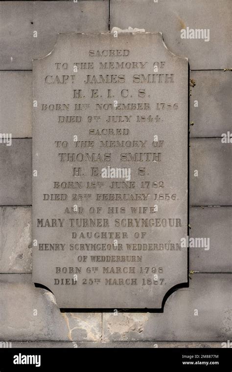 Wall mounted gravestone for Scrymgeour in Greyfriars Kirkyard ...