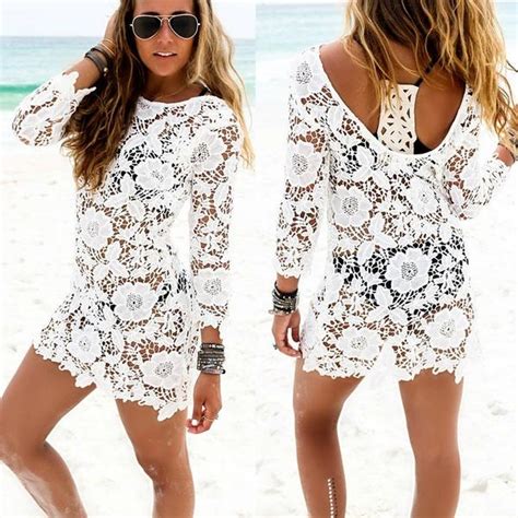 Buy Fashion Summer Women Sexy Bathing Suit Lace Crochet Bikini Swimwear