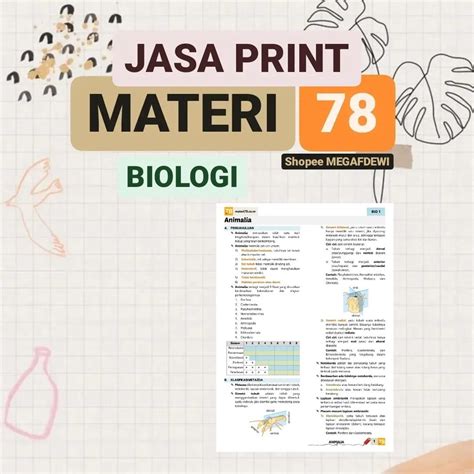 Jual Bolak Balik Print Materi78 Biologi Binder A5b5 Hvs Shopee