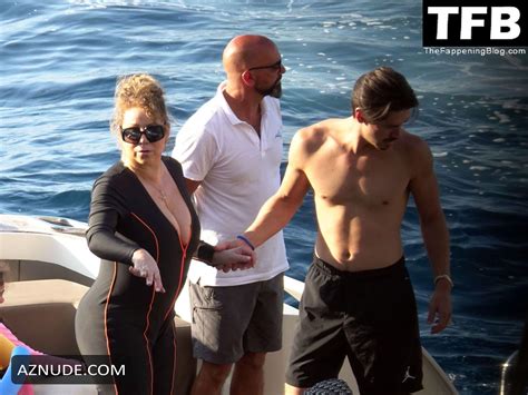 Mariah Carey Sexy Seen Showcasing Her Hot Tits In The Sea In Capri Aznude