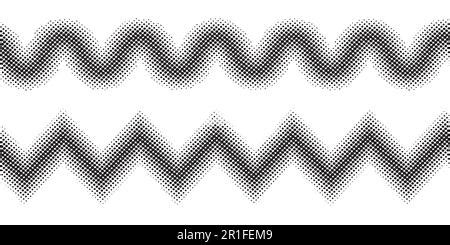 Halftone Zig Zag Pattern Background Vector Zigzag Texture Retro