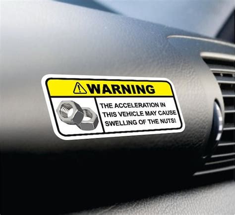 Warning Stickers For Cars