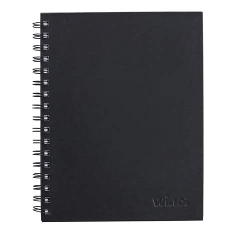 Winc Hardcover Spiral Notebook Ruled 225 X 175mm A5 200 Pages Black Winc