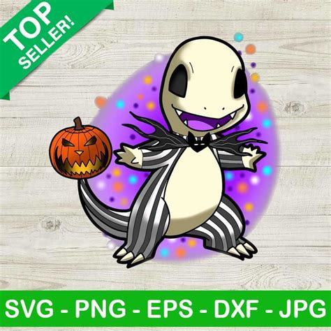 Halloween Charmander Skellington Png Pokemon Character Png Sublimation