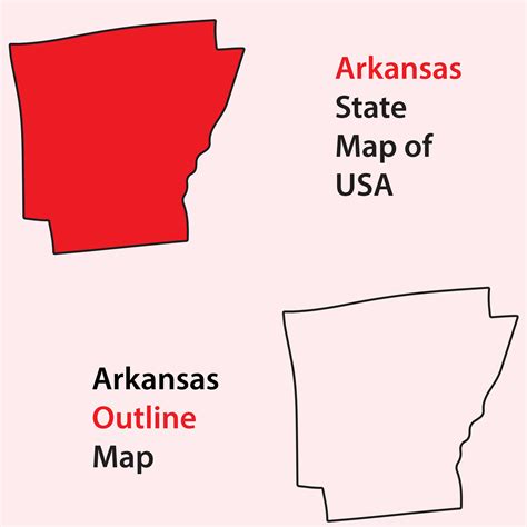 arkansas state map of usa 25851086 Vector Art at Vecteezy