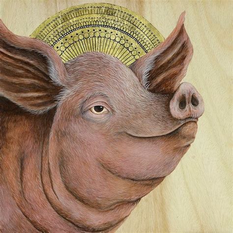 St Sus Patron Saint Of Hogs Skee Goedhart Pig Art Patron Saints