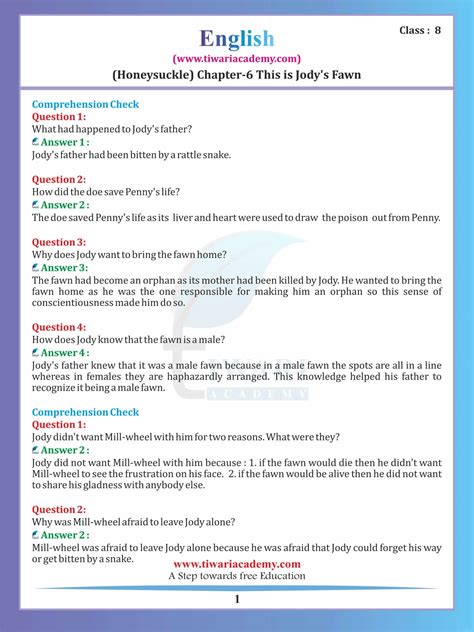 Ncert Solutions For Class English Honeydew Chapter For