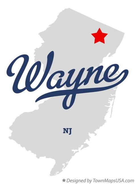 Map of Wayne, NJ, New Jersey