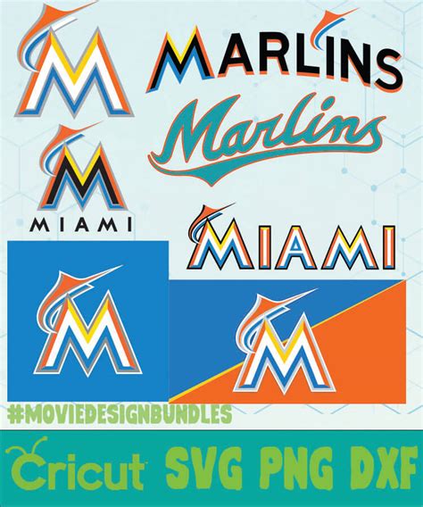 MIAMI MARLINS MLB BUNDLE LOGO SVG, PNG, DXF - Movie Design Bundles