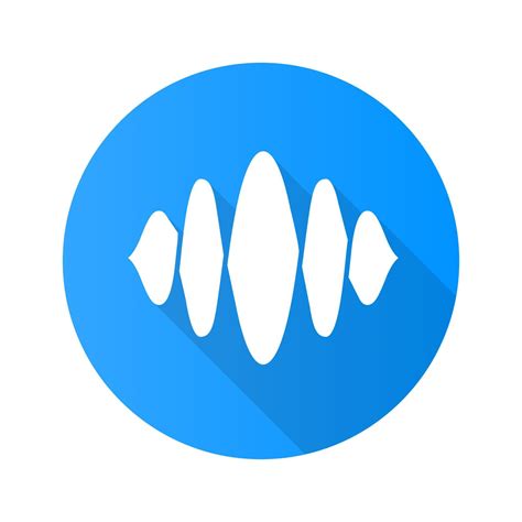 Abstract Soundwave Blue Flat Design Long Shadow Glyph Icon Sound