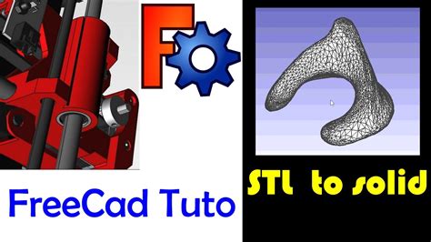 FREECAD TUTOS Convert STL Mesh To Solid Shape YouTube