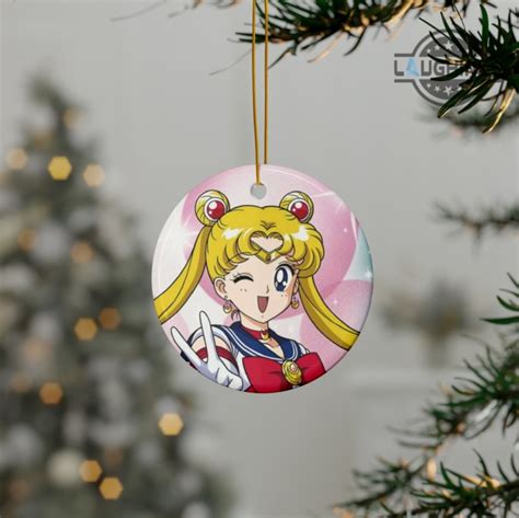 Sailor Moon Christmas Ornament Double Sided Sailor Moon Ceramic Holiday