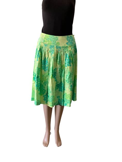 Anthropologie Odille Size Pleated Floral Skirt Catherines Fashion Finds