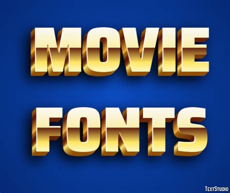 Movie Fonts Text Effect and Logo Design Font