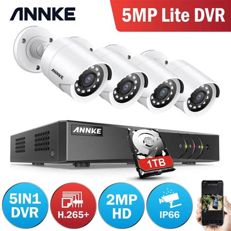 ANNKE Sistema De Videovigilancia Para El Hogar Kit De 8 Canales 1080P