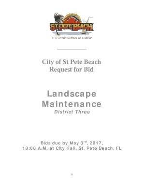 Fillable Online RFB Landscaping Maintenance District Three Fax Email