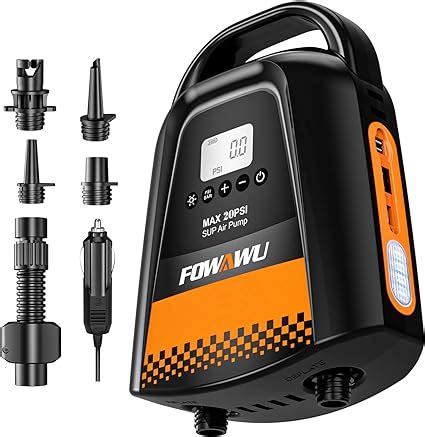 Fowawu Psi Sup Air Pump With Mah Rechargeable Battery Paddle