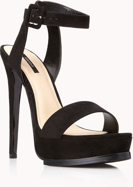 Forever 21 Striking Platform Sandals In Black Lyst