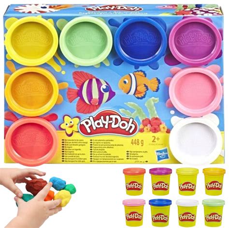 PLAY DOH CIASTOLINA ZESTAW TĘCZOWY 8 TUB TUBKI 24H 12962153790