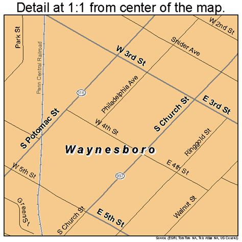 Waynesboro Pennsylvania Street Map 4281824