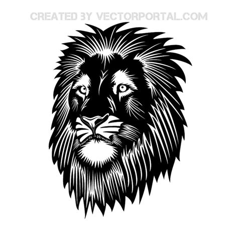 Lion head black .ai Royalty Free Stock SVG Vector