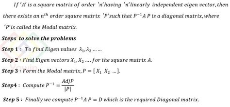 Diagonalisation of a Square Matrix – Yawin