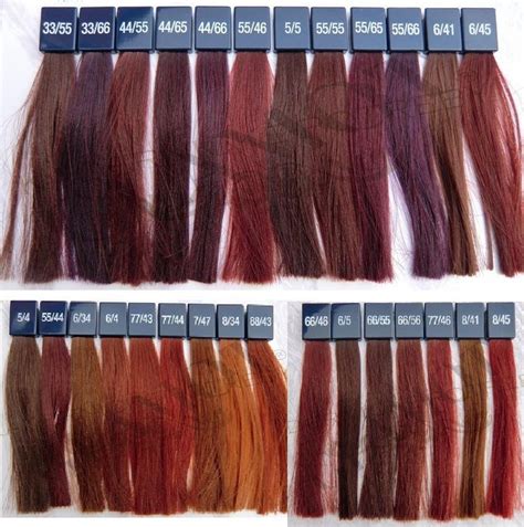 Wella Hair Color Chart Red