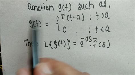 Laplace Transform Part 5 Second Shifting Property YouTube