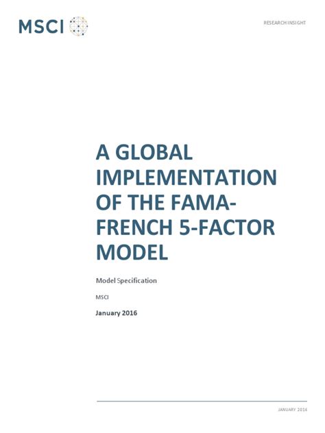 A Global Implementation Of The Fama-French 5-Factor Model