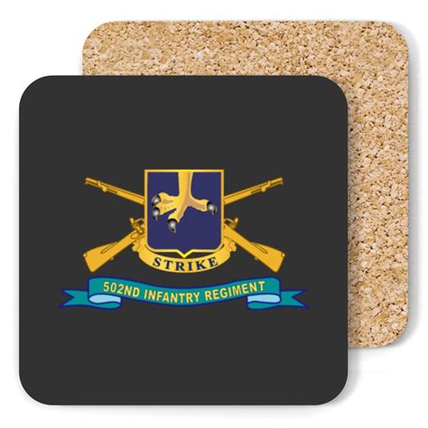 Army 502nd Infantry Regiment DUI W Br Ribbon X 300 Coasters Sold By