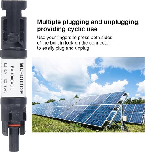 V Solar Pv Connector Built In Anti Reverse Diode Connector Set