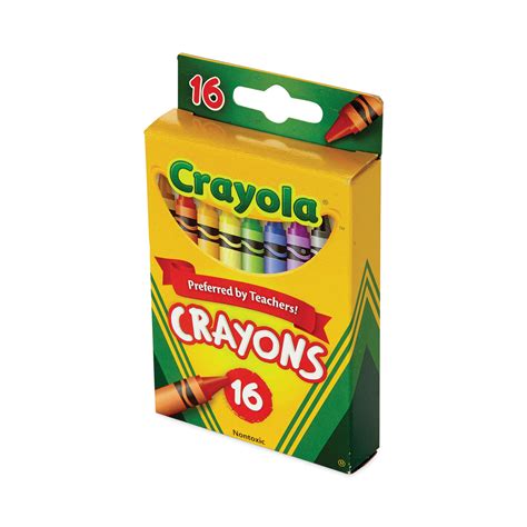 Classic Color Crayons, Peggable Retail Pack, 16 Colors/Pack - Reparto