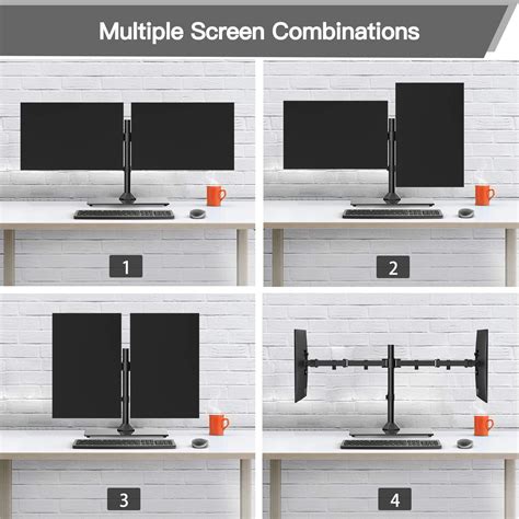 Ergear Dual Monitor Stand For Screen Freestanding Base Dual