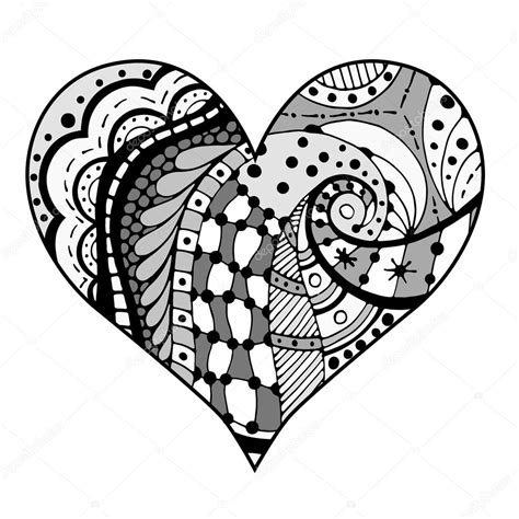 Hearts In Zentangle Style Stock Vector Image By Frescomovie 95070018