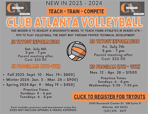 Club Atlanta Tryouts Atlanta PVB