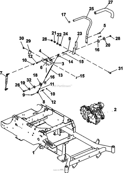 Bunton Bobcat Ryan 942605 Crz Fr651v Kaw W 52 Side Discharge Parts Diagram For Steering