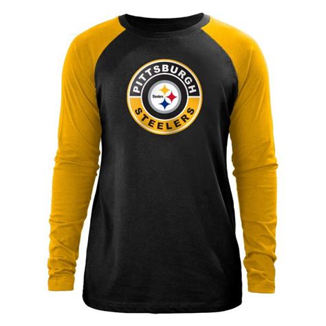 Pittsburgh Steelers Men S New Era Circle Raglan Long Sleeve T Shirt