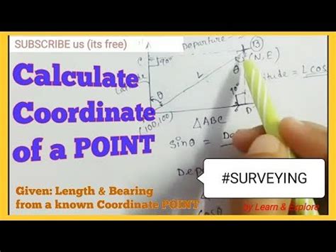 Land Surveyors Coordinate System In Surveying Calculation Of Easting