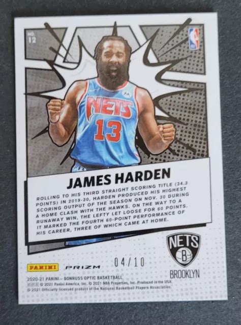 Panini Donruss Optic James Harden My House Gold Eur