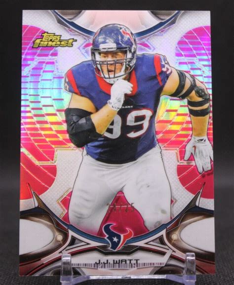 Jj Watt Topps Finest Pink Refractor D Houston Texans Ebay