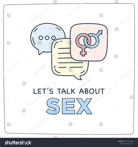 Lets Talk About Sex Doodle Illustration Stock Vector Royalty Free