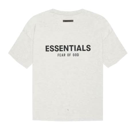 Fear Of God Essentials T Shirt Light Heather Oatmeal