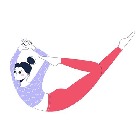 Mujer haciendo pose de yoga ilustración aislada sobre fondo blanco