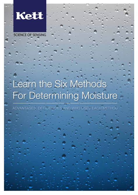 Pdf Learn The Six Methods For Determining Moisture The Six Methods