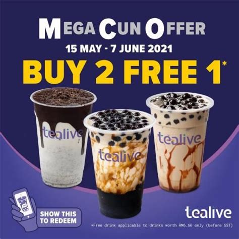 An Advertisement For Tealive S Mega Cup Offer