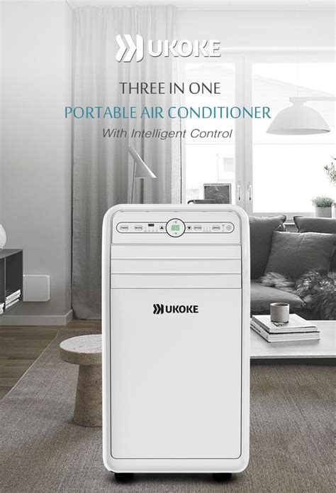 Ukoke Smart Wifi Portable Air Conditioner 10000btu 3 In 1 Ac Unit With Cool Dehumidifier And Fan