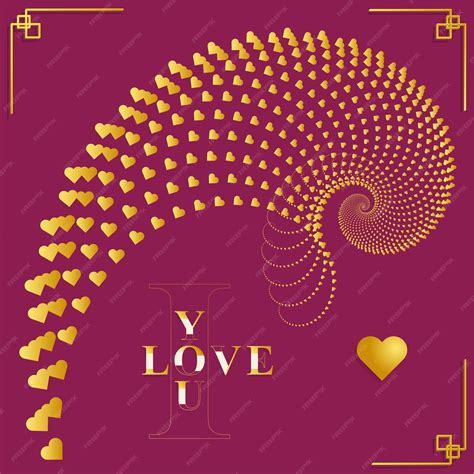 Premium Vector Happy Valentine Day Invitation Card With Hearts For