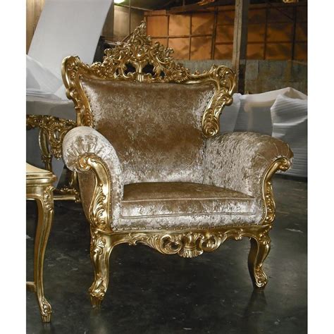 Baroque Furniture Reproductions Gold Leaf Baroque Armchair Sofa