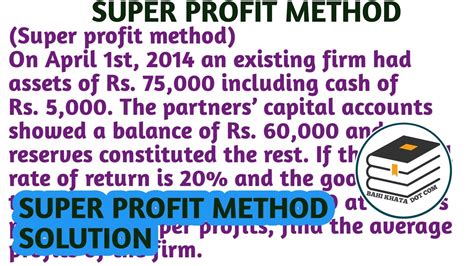 Super Profit Method Goodwill Nature And Valuation Youtube