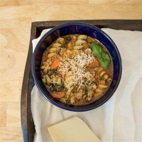 Italian Sausage Soup with Basil - Held Fast Home